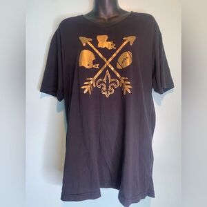 Next Level Apparel New Orleans Saints T-shirt Black Gold Women’s Size XL NFL